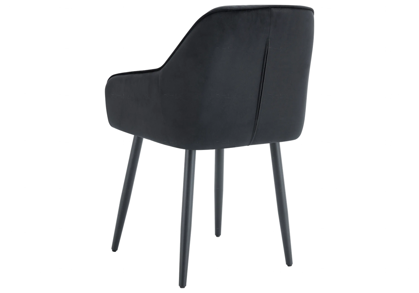 Chaise pied noir velours noir MORA New Design