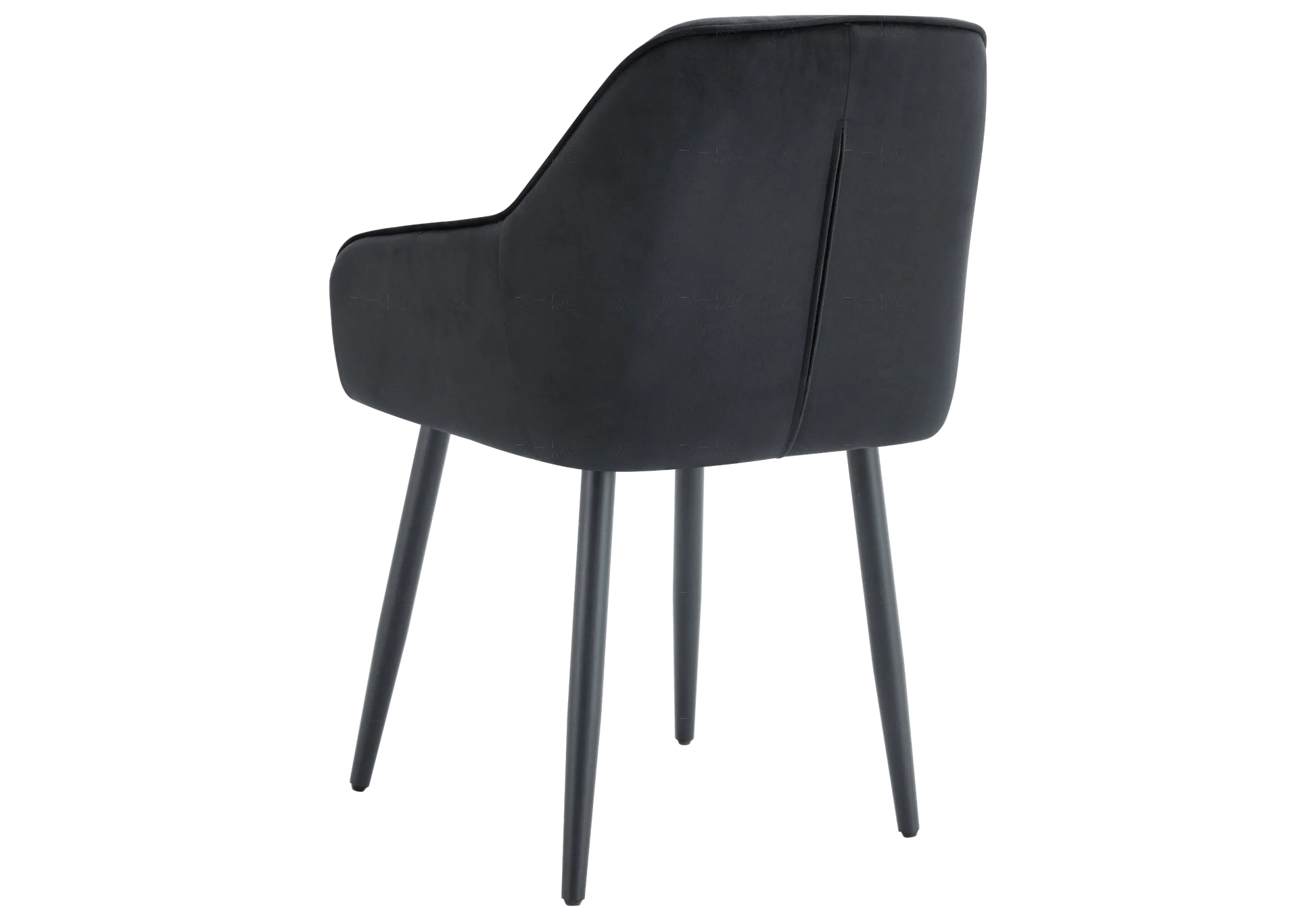 Chaise pied noir velours noir MORA New Design