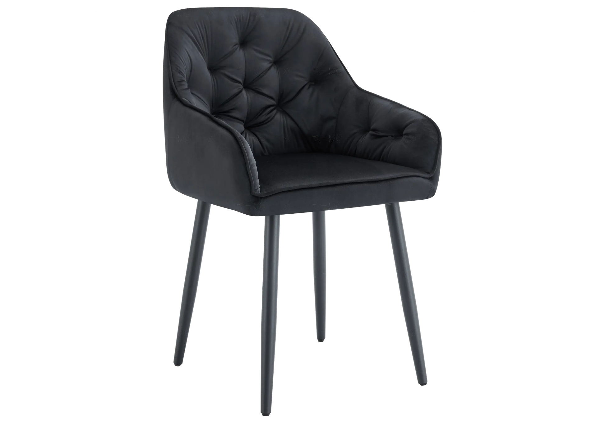 Chaise pied noir velours noir MORA New Design