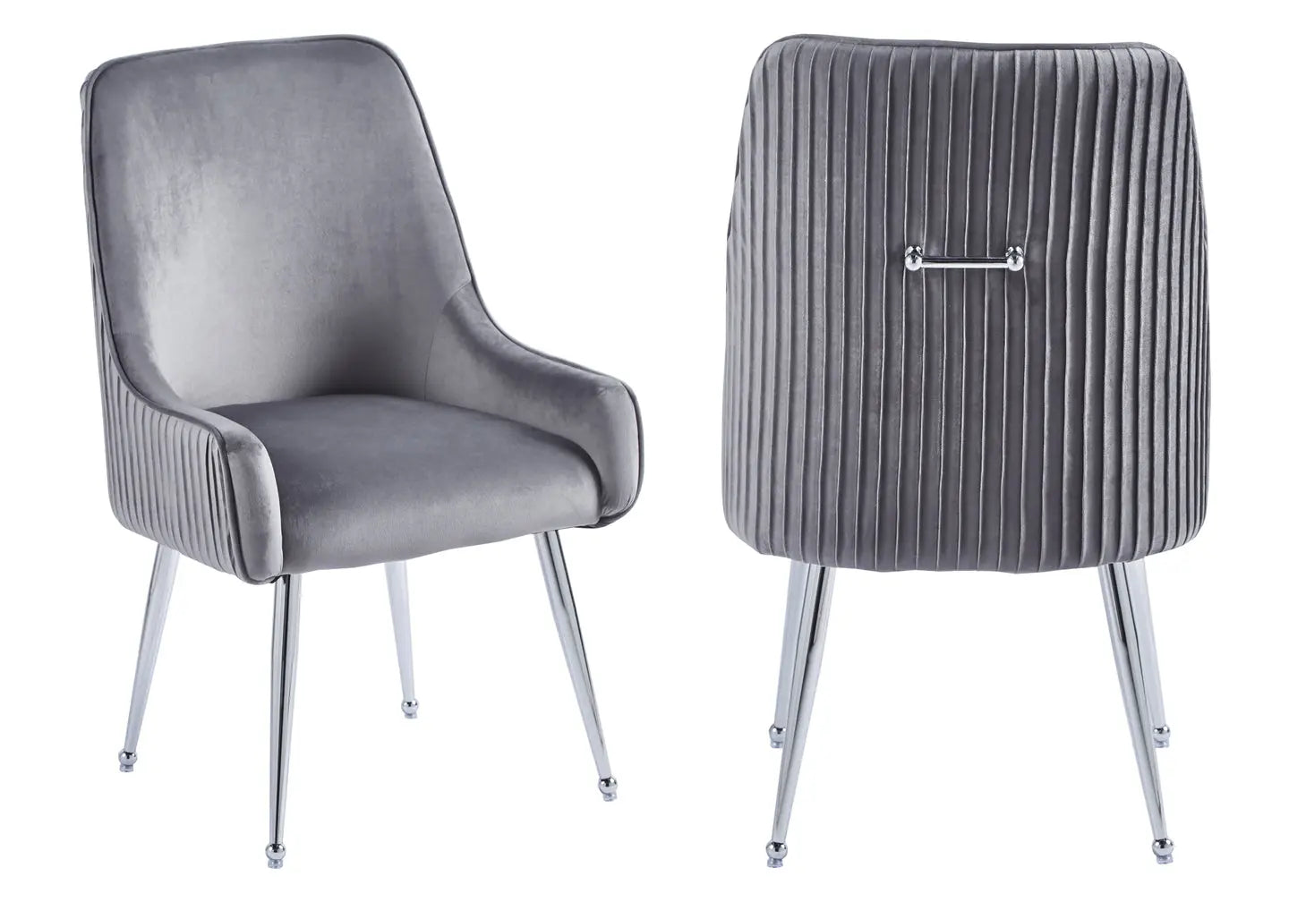 Chaise poignée chrome anthracite OPUS (Lot de 2) New Design