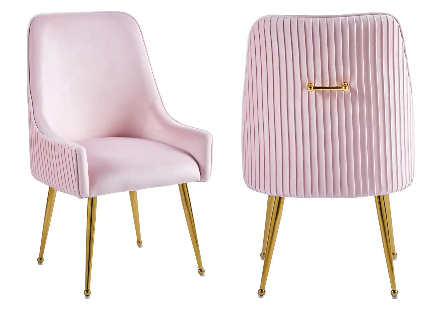 Chaise poignée dorée rose OPUS (Lot de 2) New Design