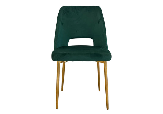 Chaise velours vert doré LOUTSI New Design