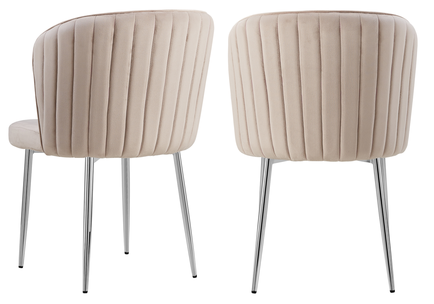 Chaise de salle à manger design en velours moka - Diva x4