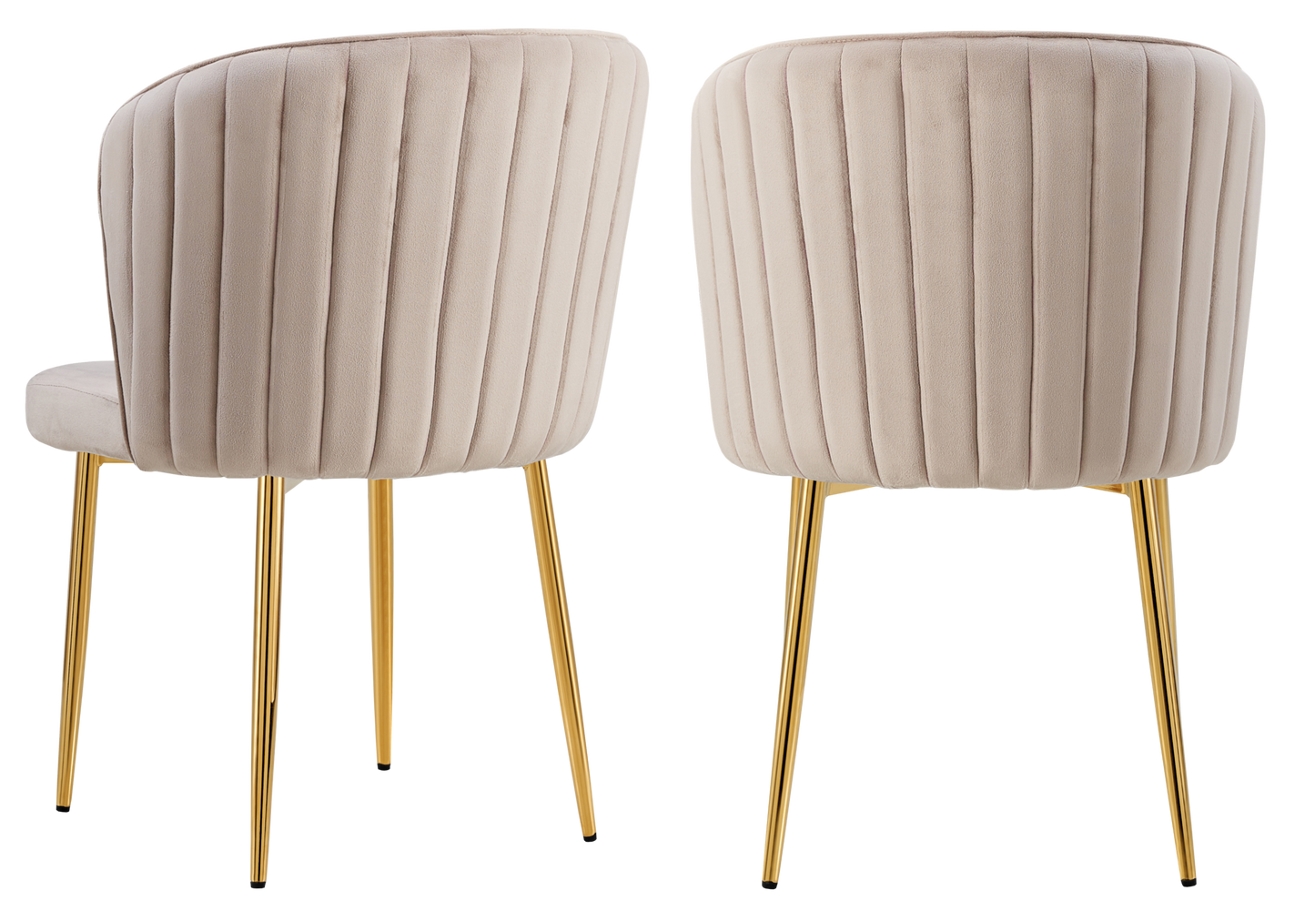 Chaise de salle à manger design en velours moka - Diva x4