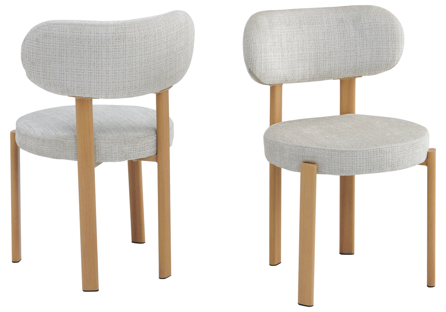 Chaise de table beige bois clair Japandi – Kuro