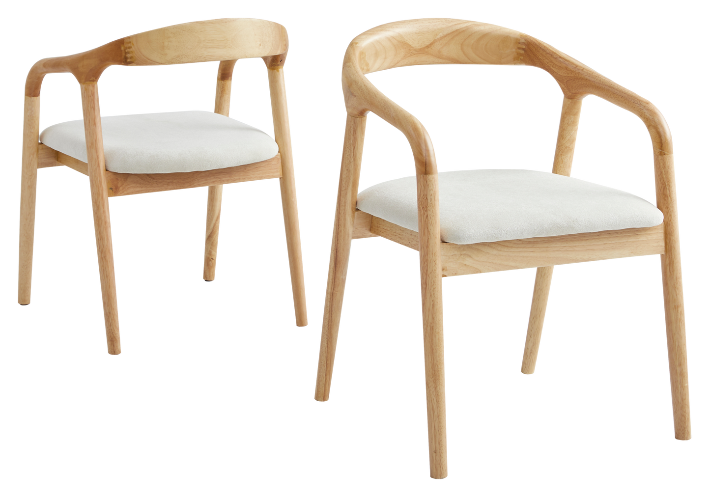 Chaise fauteuil scandinave bois naturel – Sven x2