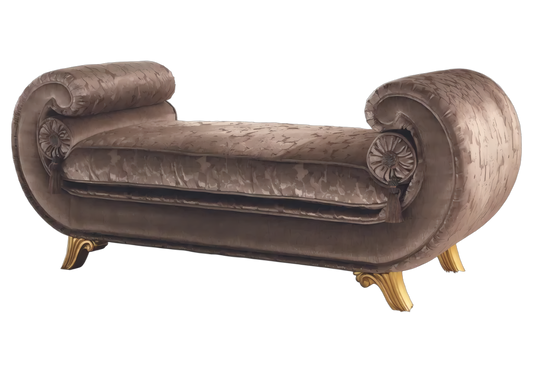 Chaise longue d'apparat capitonnée avec traversin - Venere