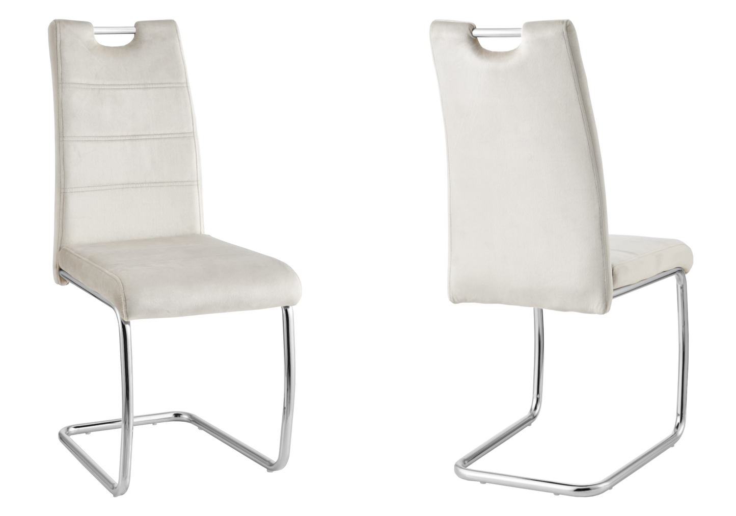 Chaise luge en velours taupe dossier haut - Grazia x6
