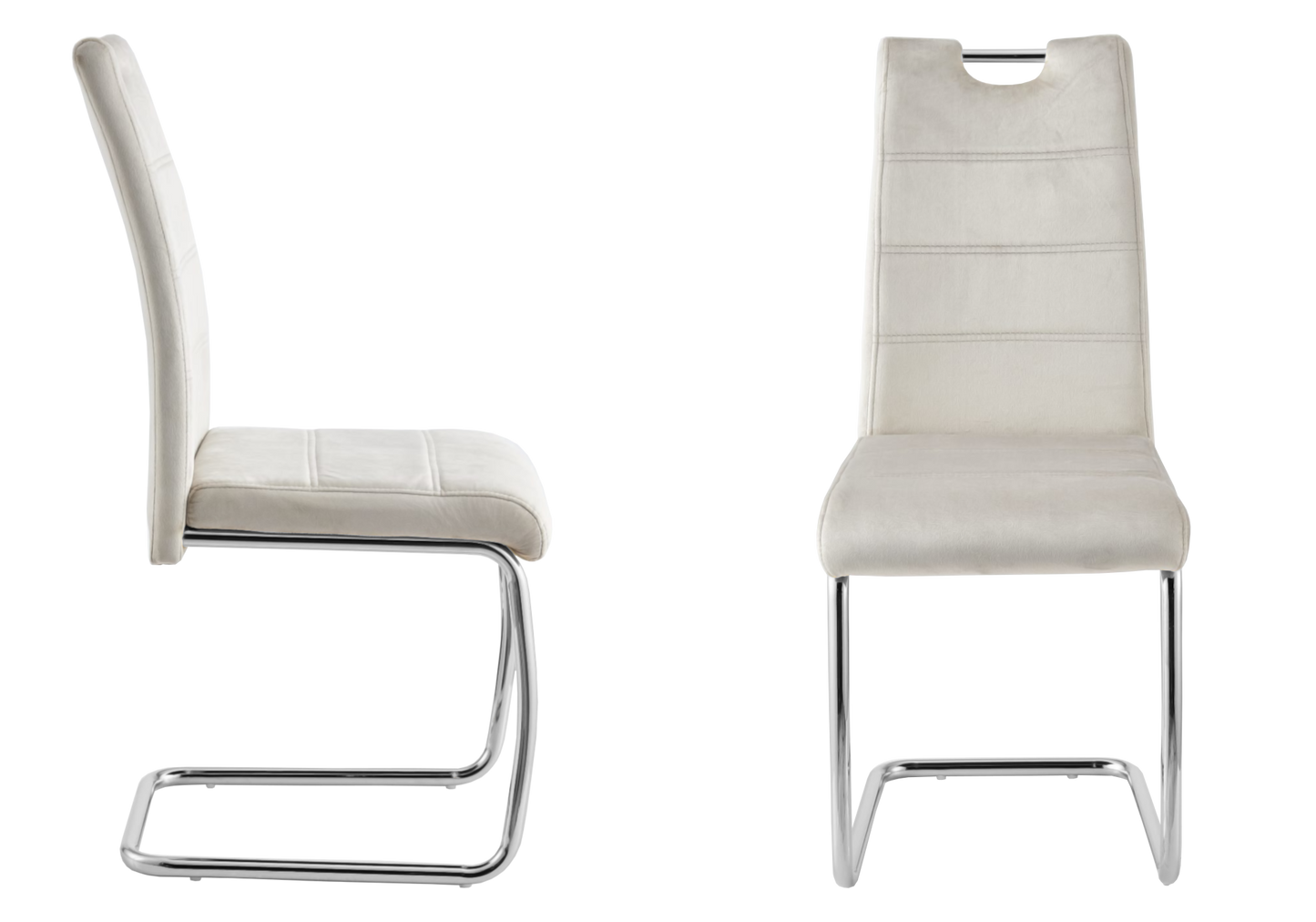 Chaise luge en velours taupe dossier haut - Grazia x6