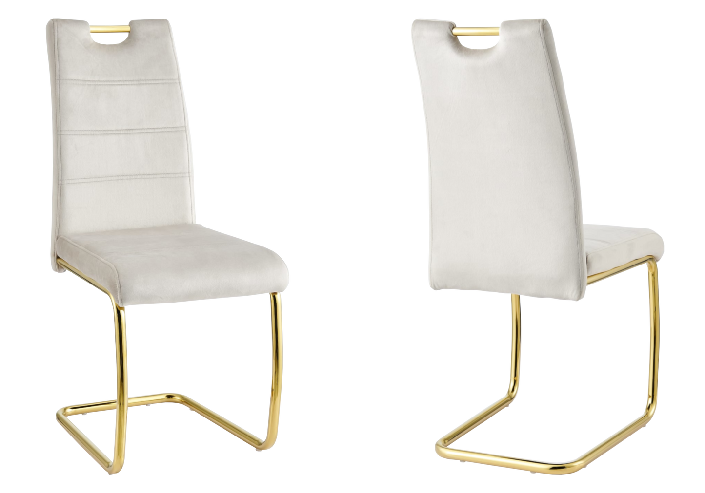 Chaise luge en velours taupe dossier haut - Grazia x6