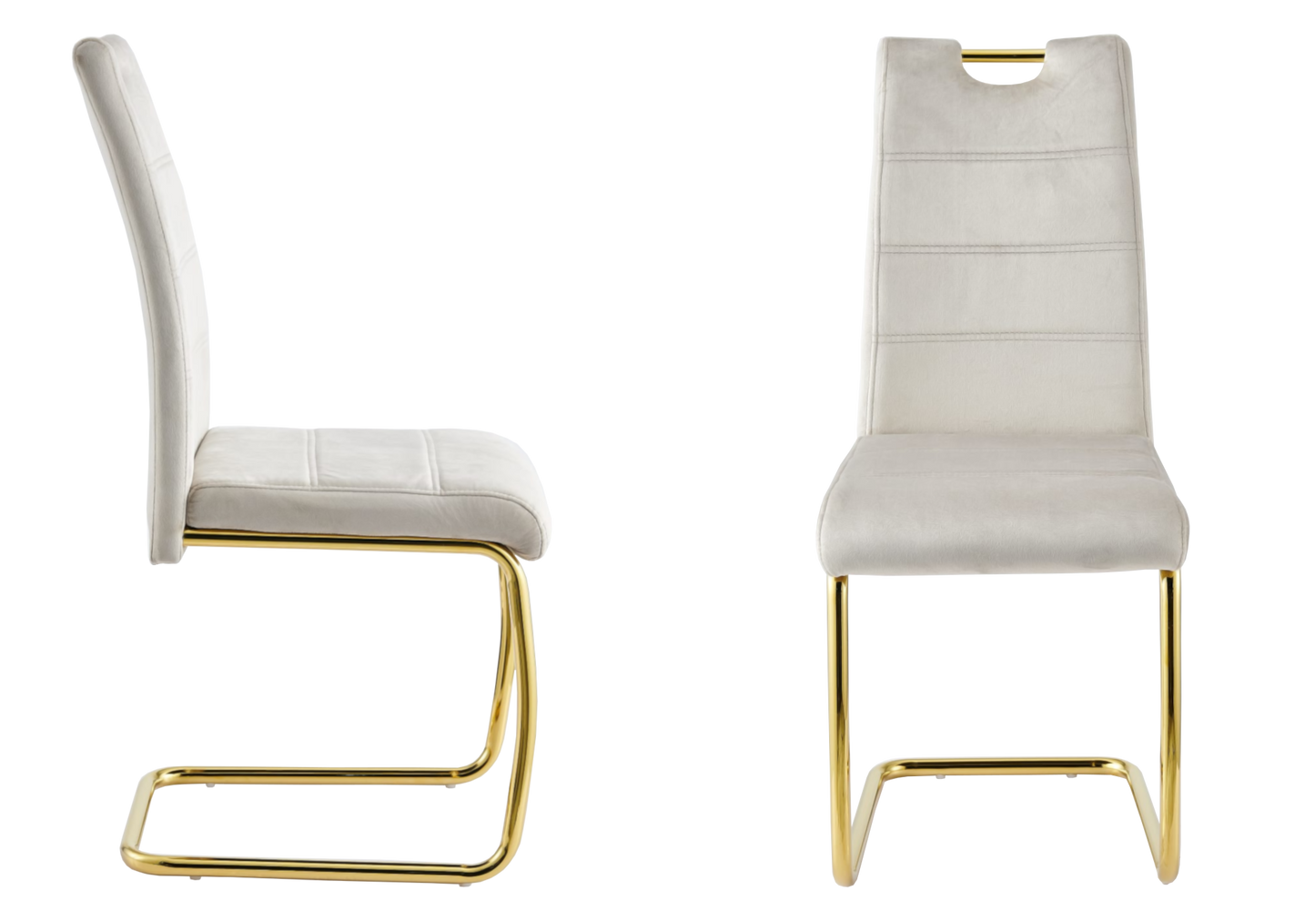 Chaise luge en velours taupe dossier haut - Grazia x6