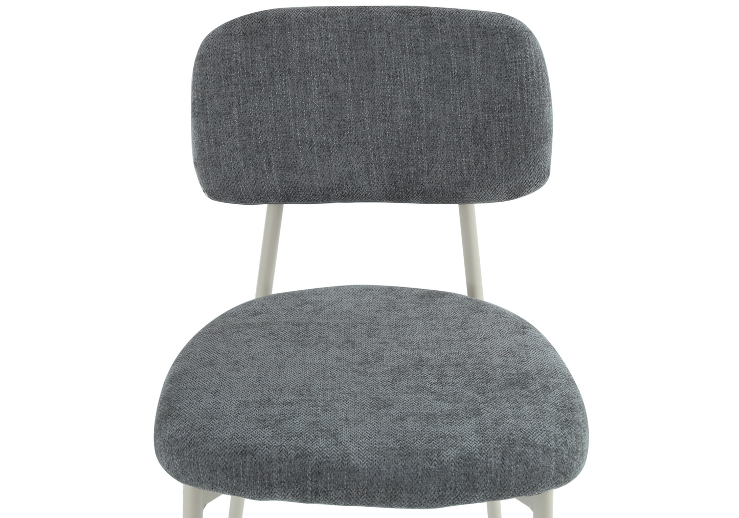 Chaise salle à manger tissu anthracite pieds taupe - Vika x4