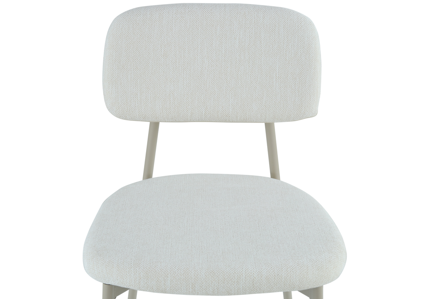 Chaise salle à manger tissu beige pieds taupe - Vika x4