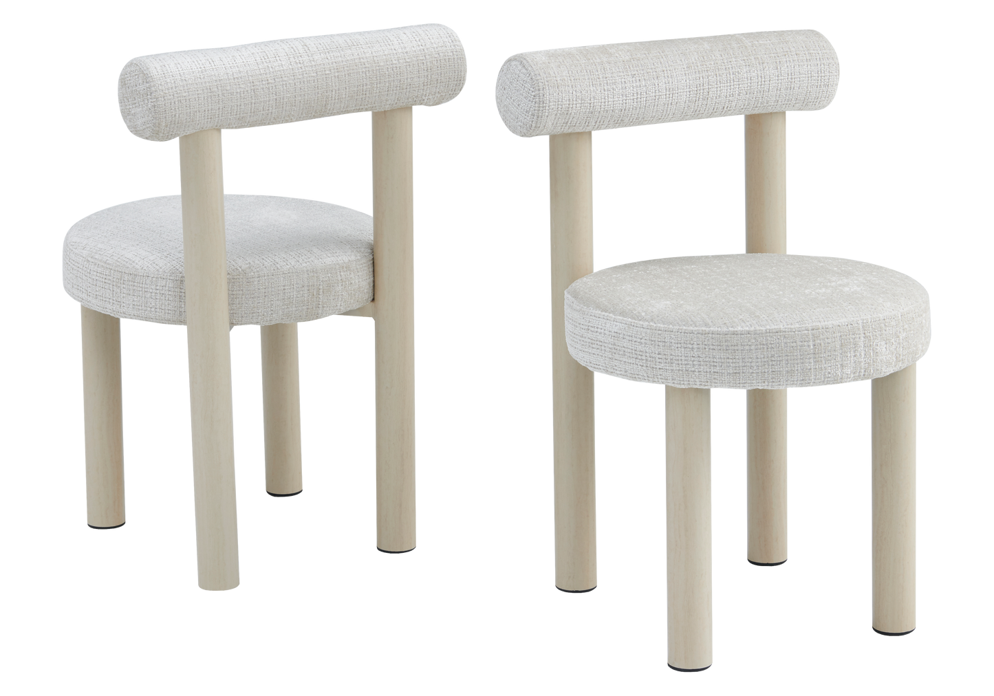Chaise salle à manger travertin et beige chiné – Sola x4