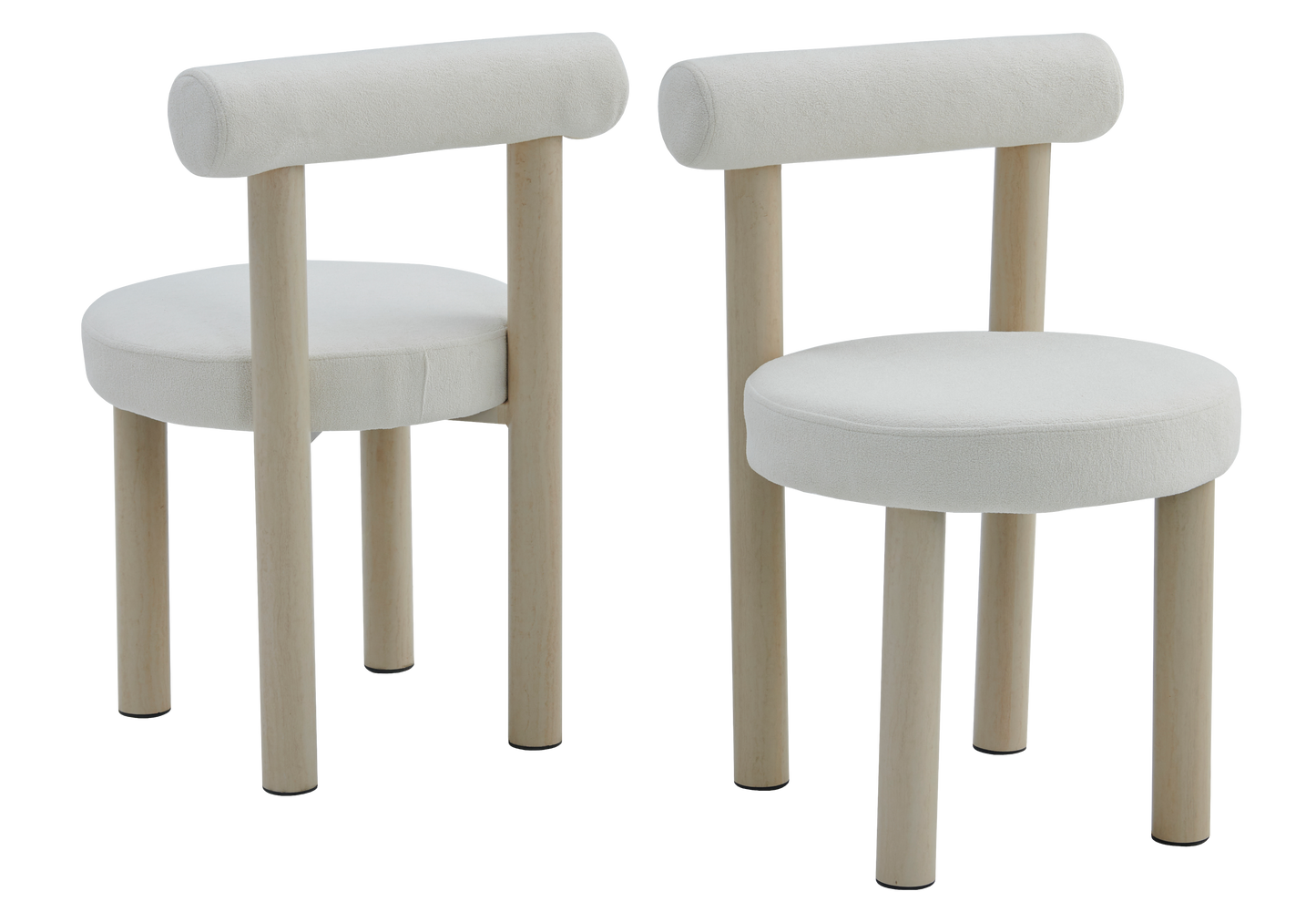 Chaise salle à manger travertin et velours beige – Sola x4