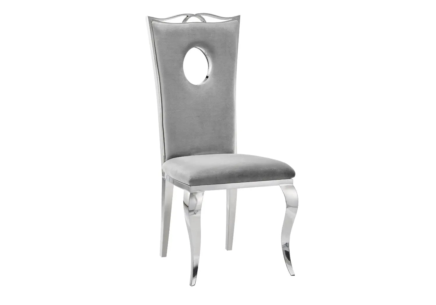 Chaises baroque chromé gris PIA (lot de 4) New Design