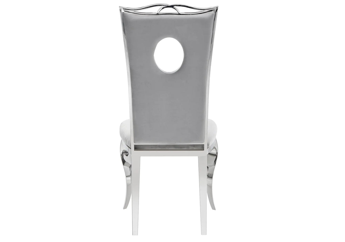 Chaises baroque chromé gris PIA (lot de 4) New Design