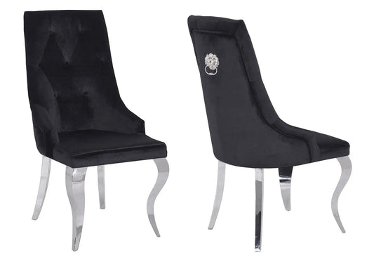 Chaises capitonné velours noir GIA New Design