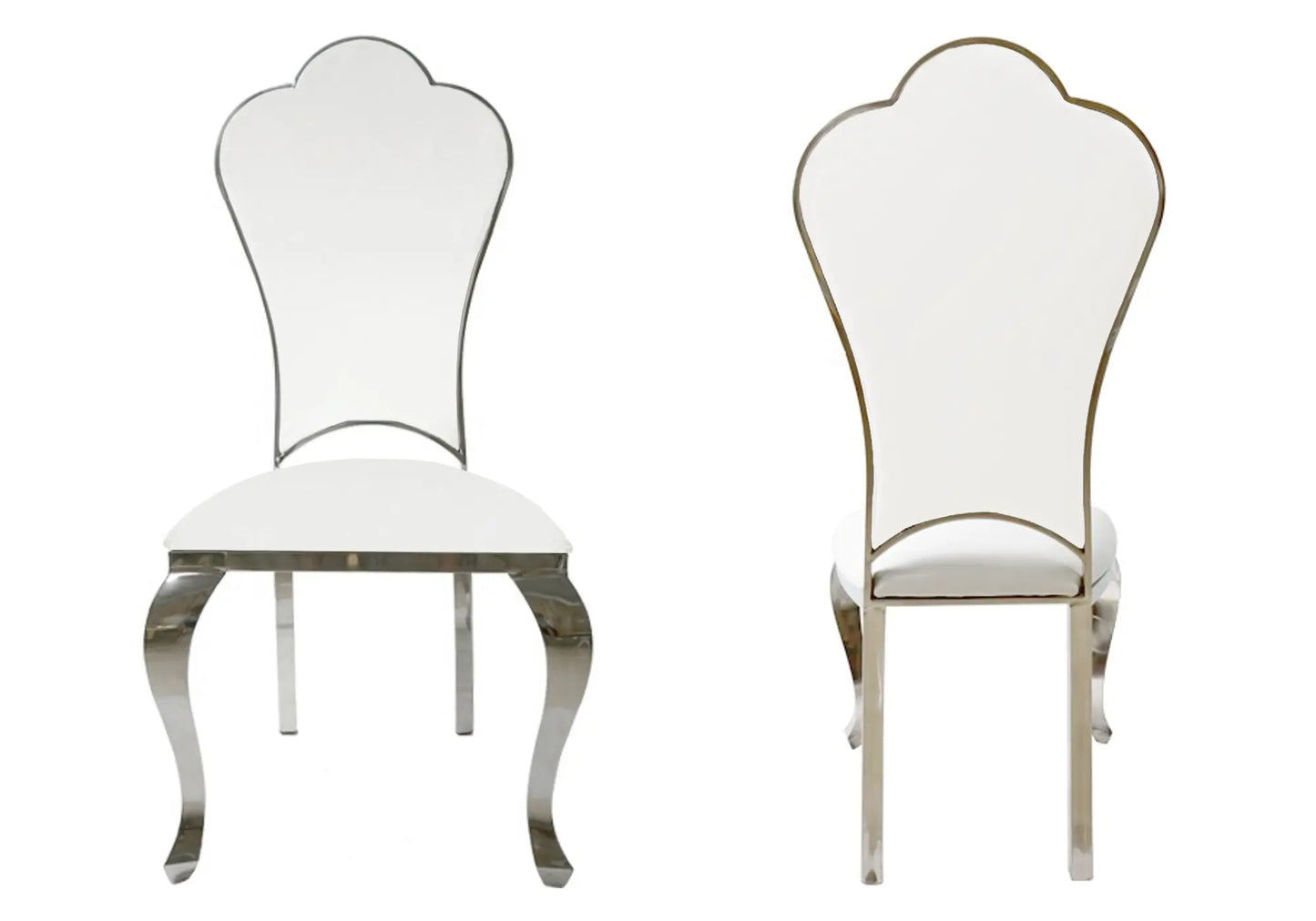 Chaises chromé baroque blanc UDO New Design