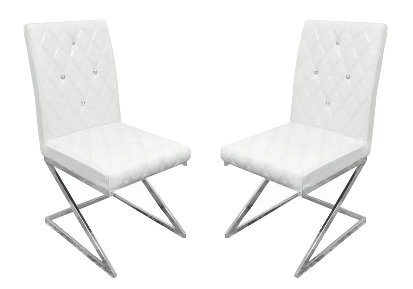 Chaises chromé croco blanc AVA New Design