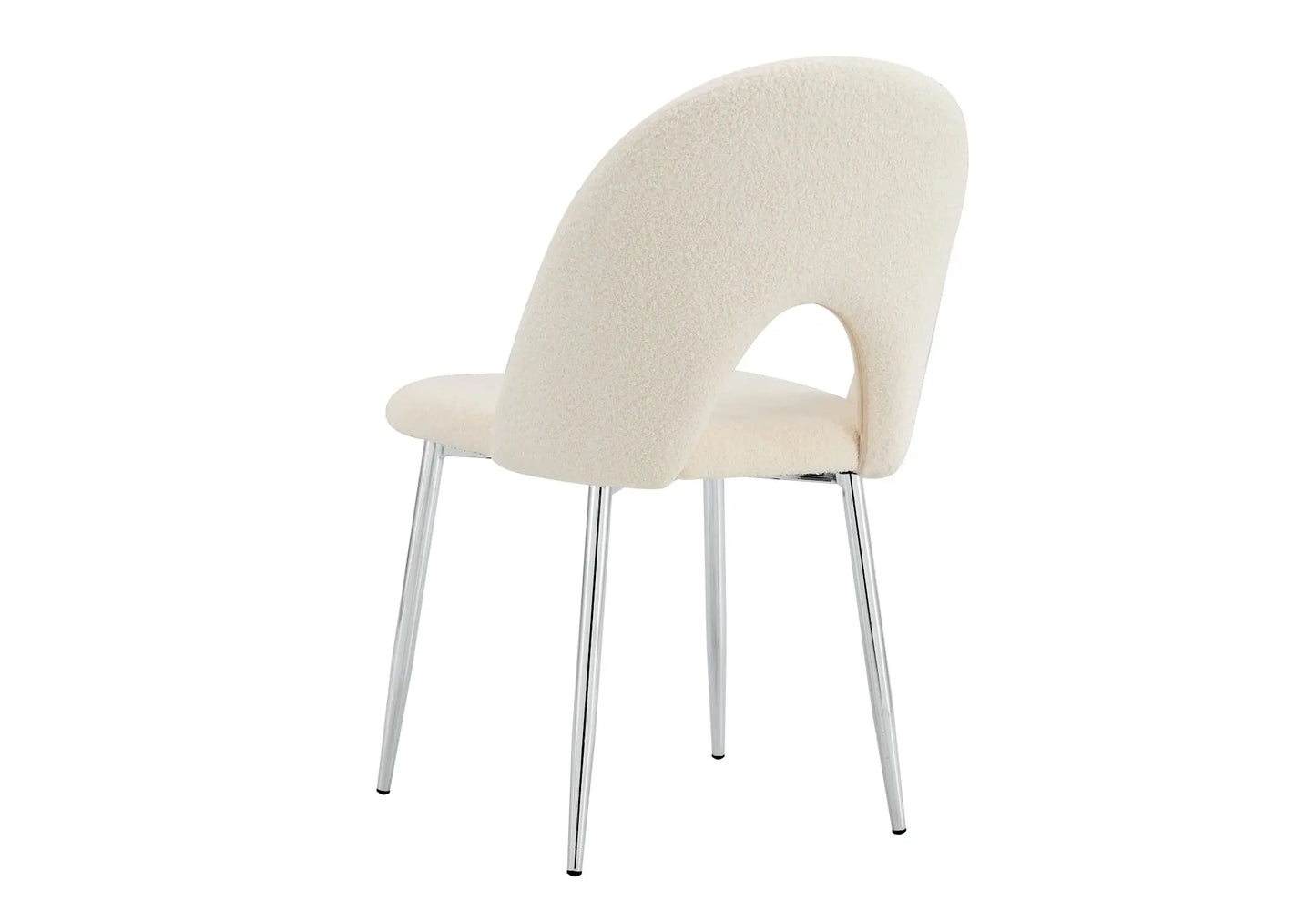 Chaises chromé doudou beige TALIA (lot de 4) New Design