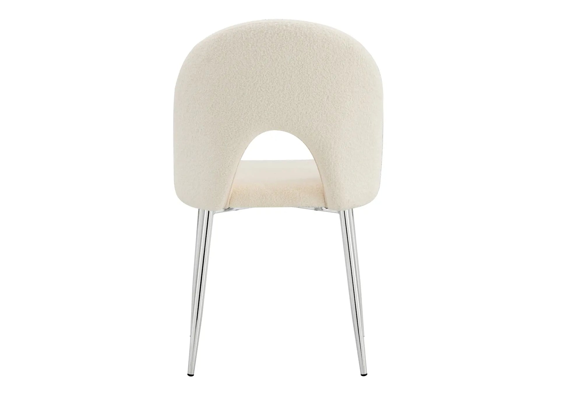 Chaises chromé doudou beige TALIA (lot de 4) New Design