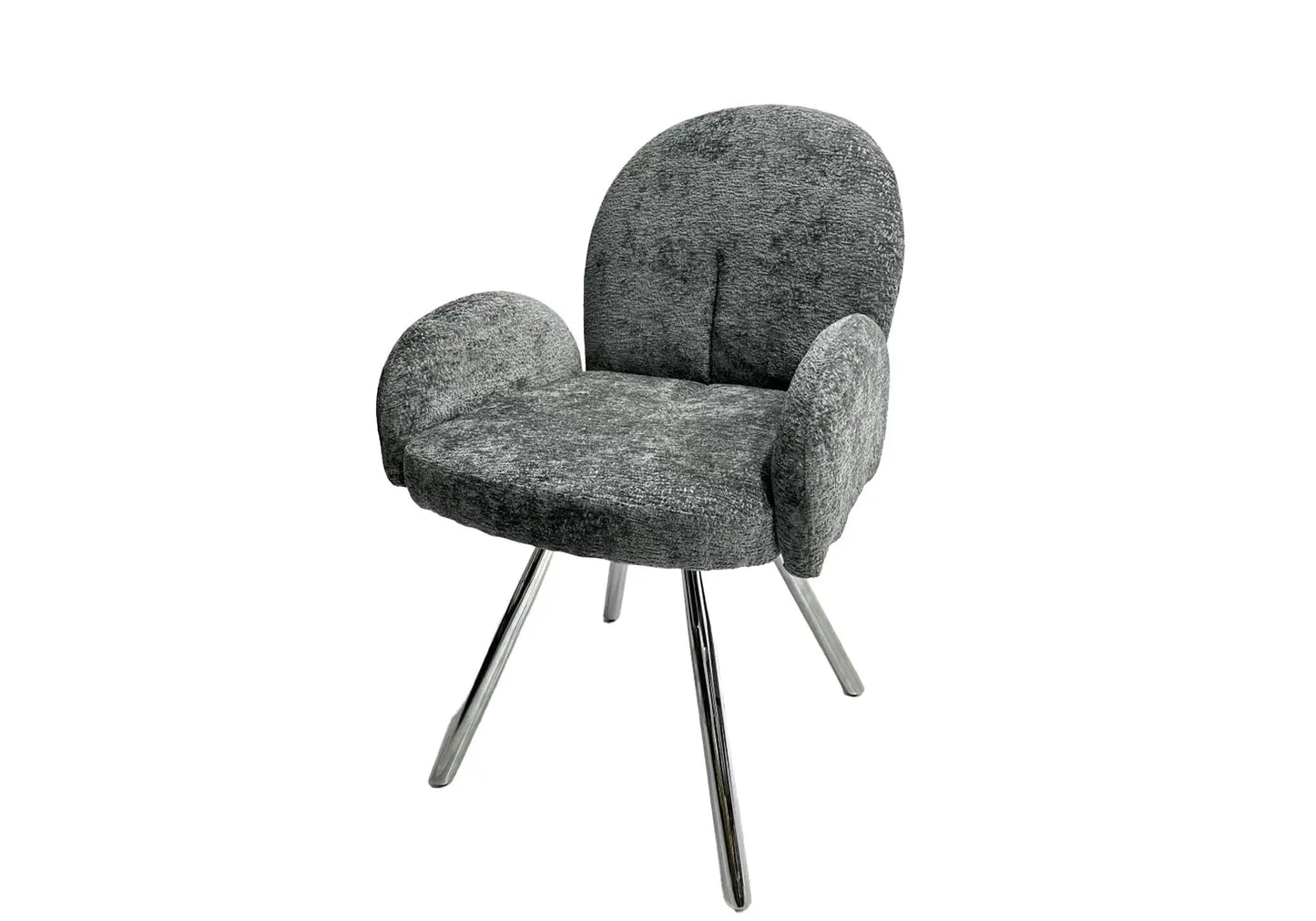 Chaises chromé velours anthracite MIMI New Design