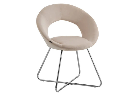 Chaises chromées beige BABEL (lot de 4) New Design