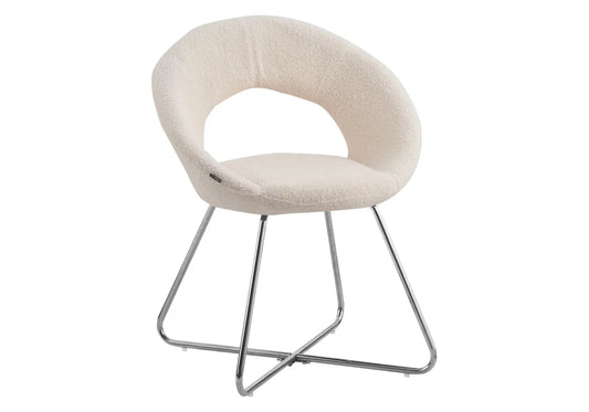 Chaises chromées doudou BABEL (lot de 4) New Design