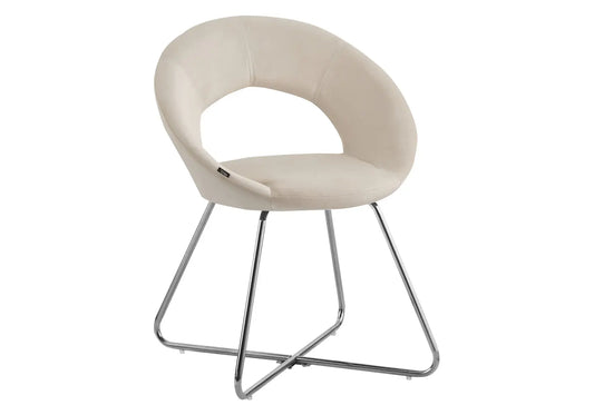 Chaises chromées écru BABEL (lot de 4) New Design