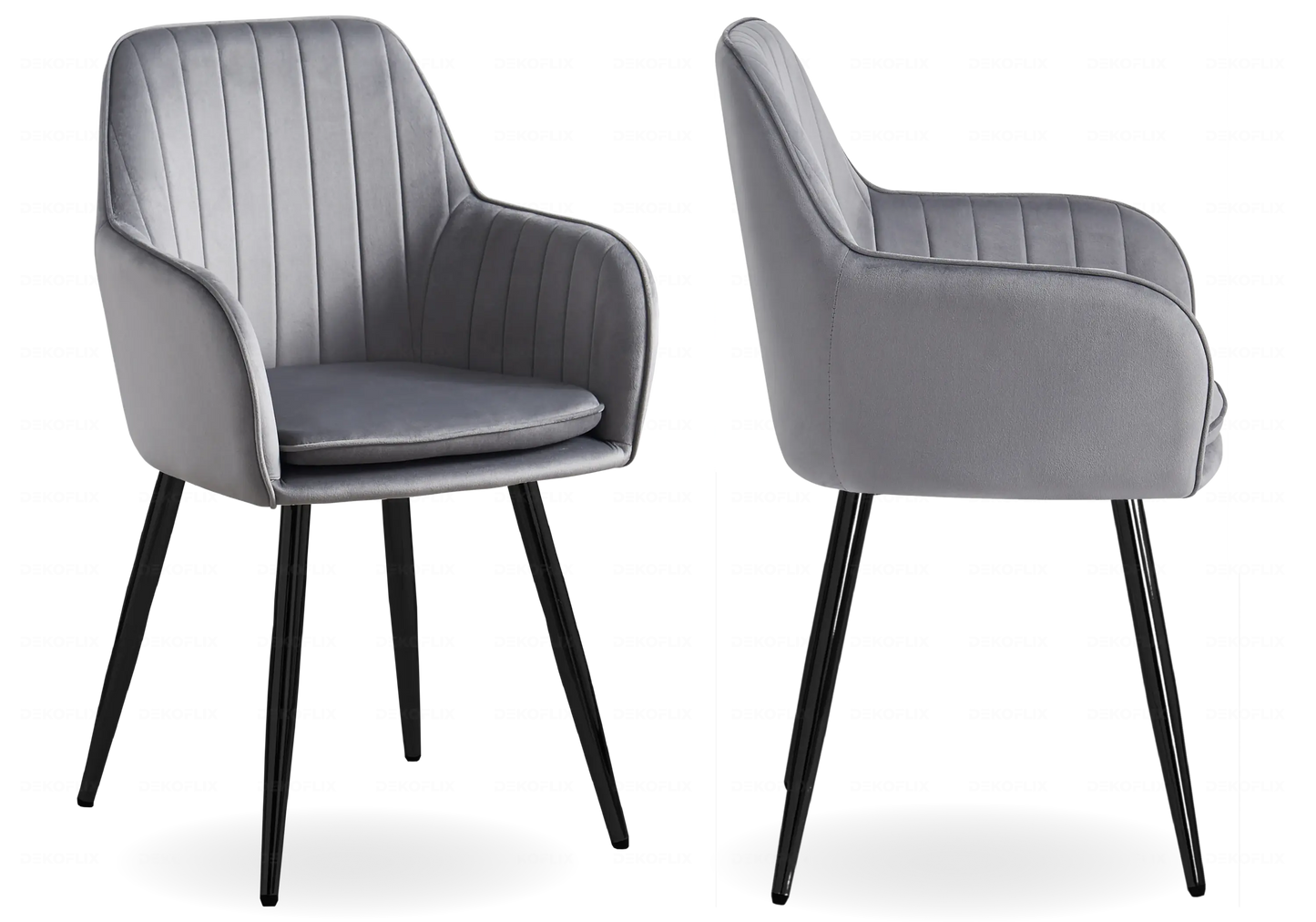 Chaises design velours anthracite AVAS New Design