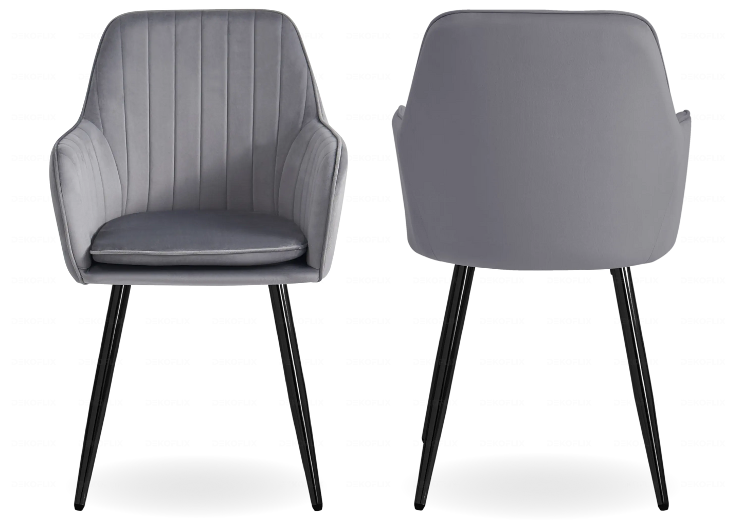 Chaises design velours anthracite AVAS New Design