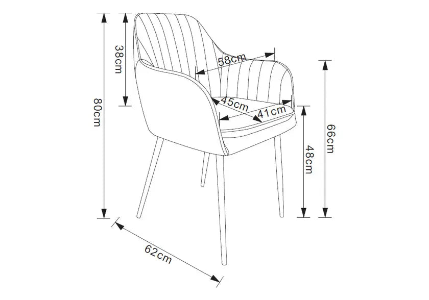 Chaises design velours gris AVAS New Design