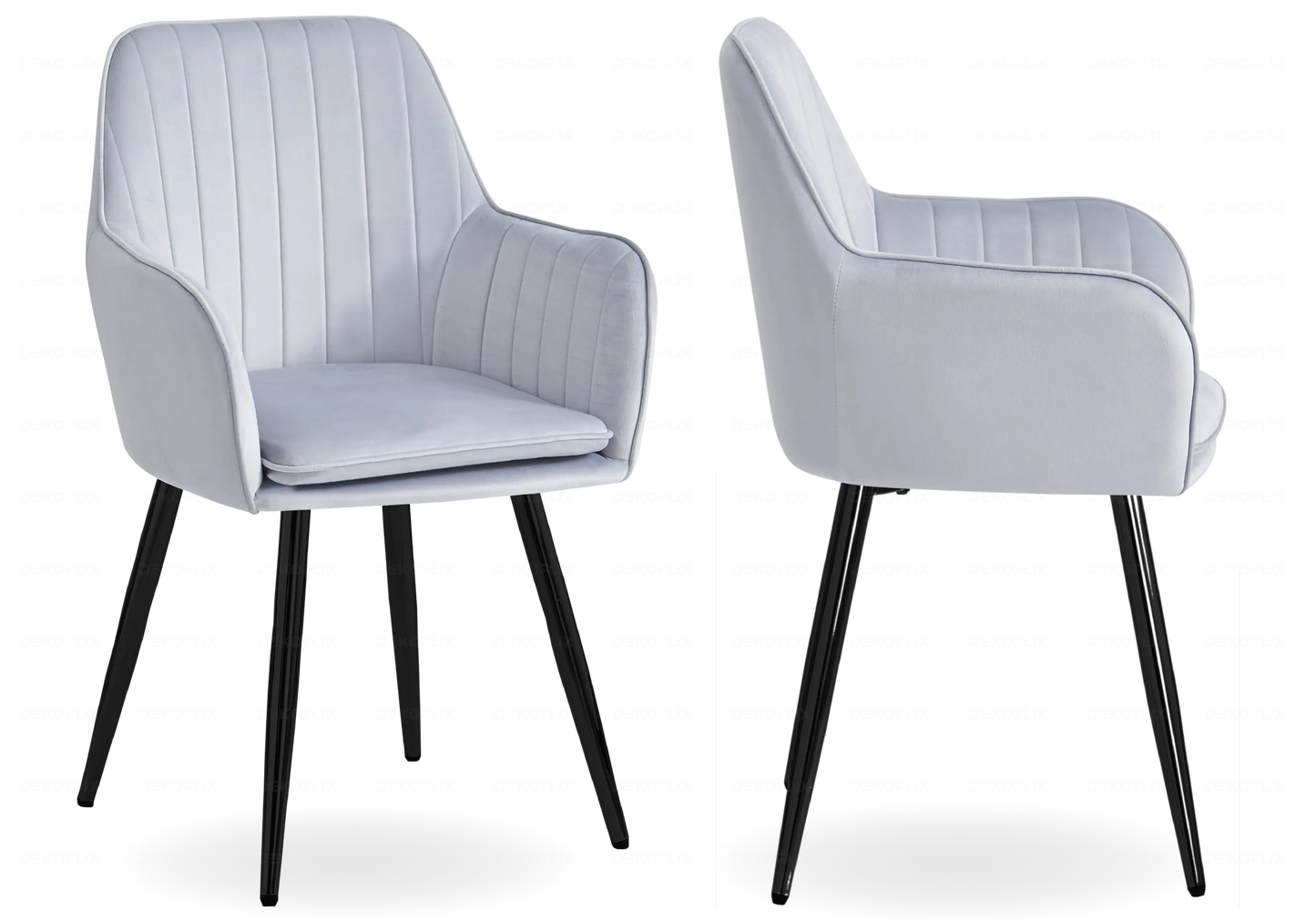 Chaises design velours gris AVAS New Design