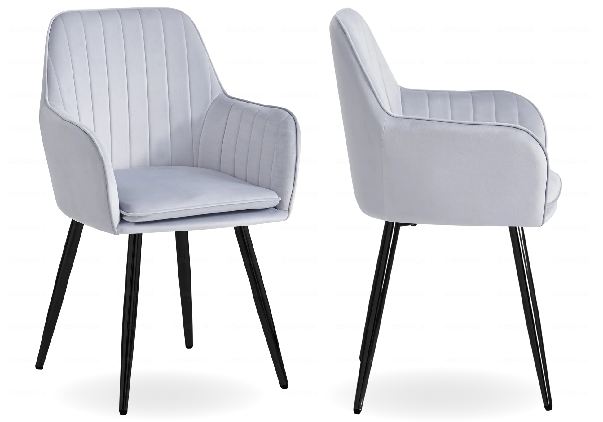 Chaises design velours gris AVAS New Design