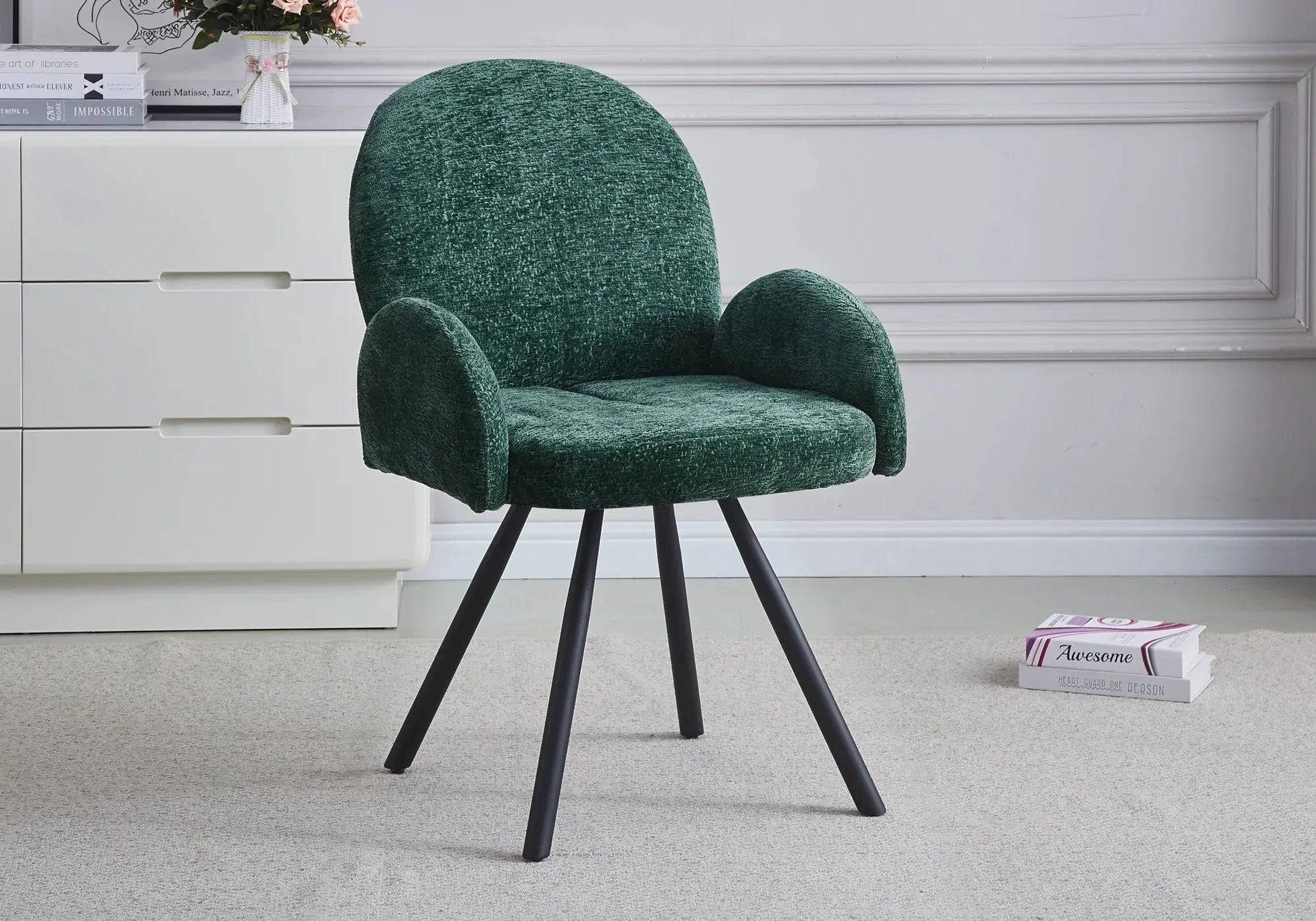 Chaises design velours vert MIMI New Design