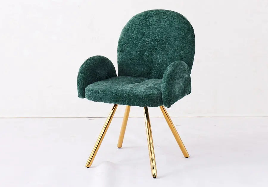 Chaises dore velours vert MIMI - Design Luxueux et Élégant