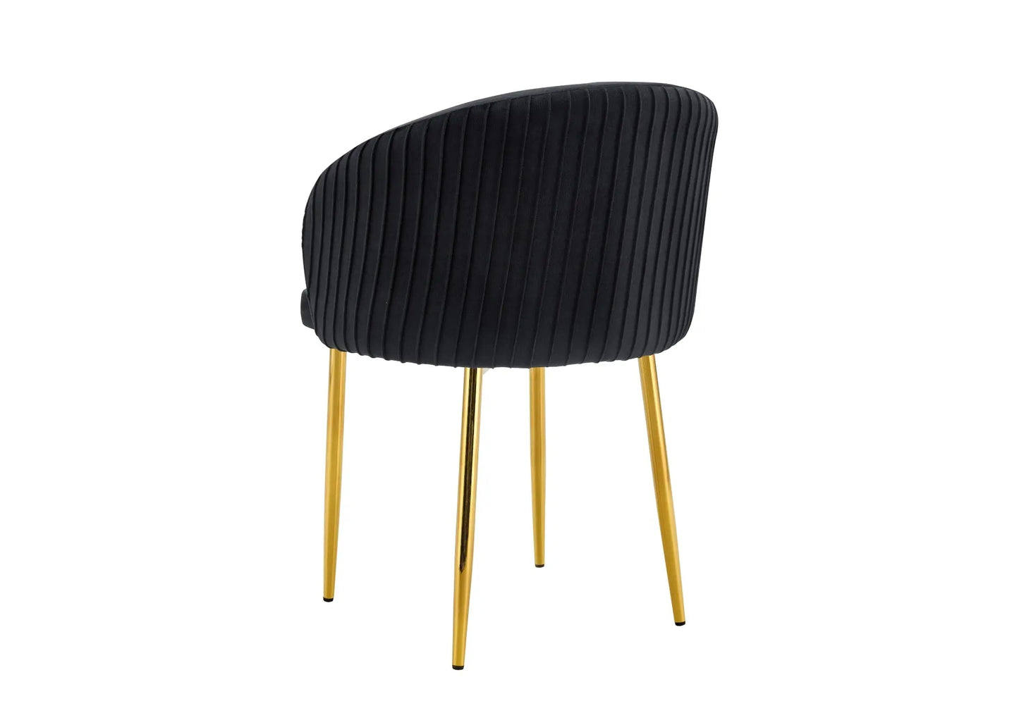 Chaises dorée velours noir NESS (lot de 2) New Design