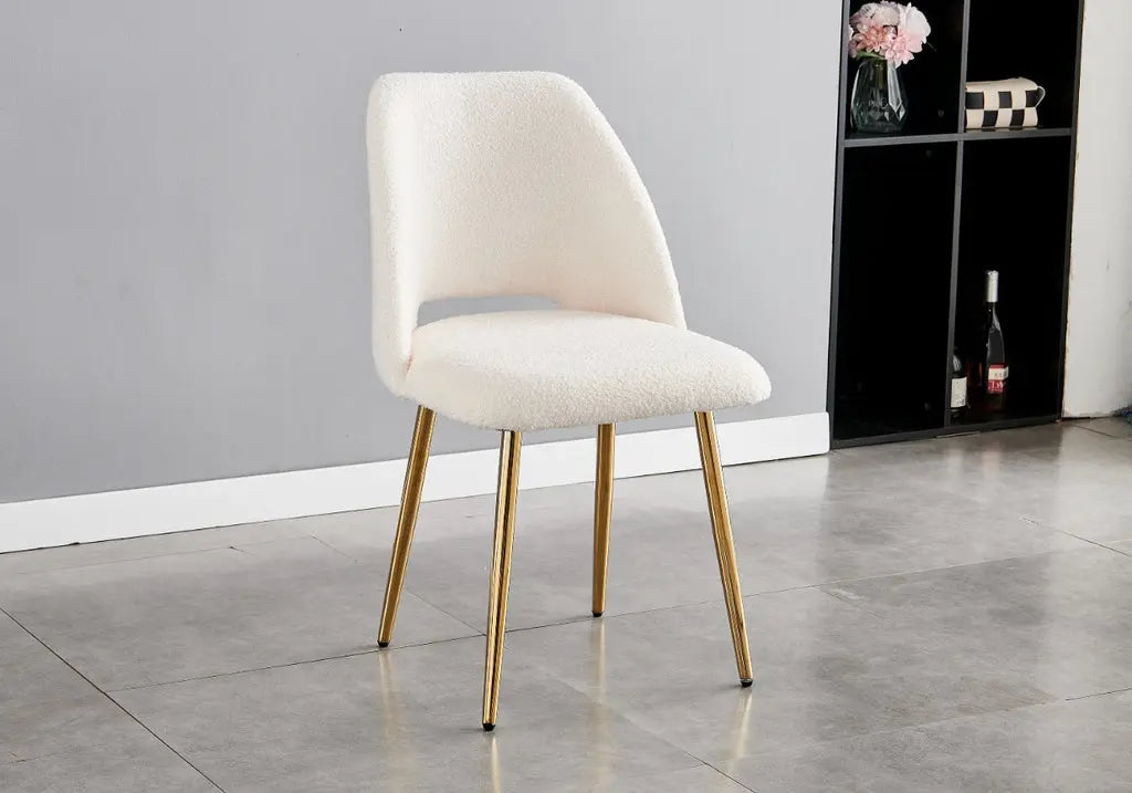 Chaises dorées blanc LEONI (lot de 4) New Design