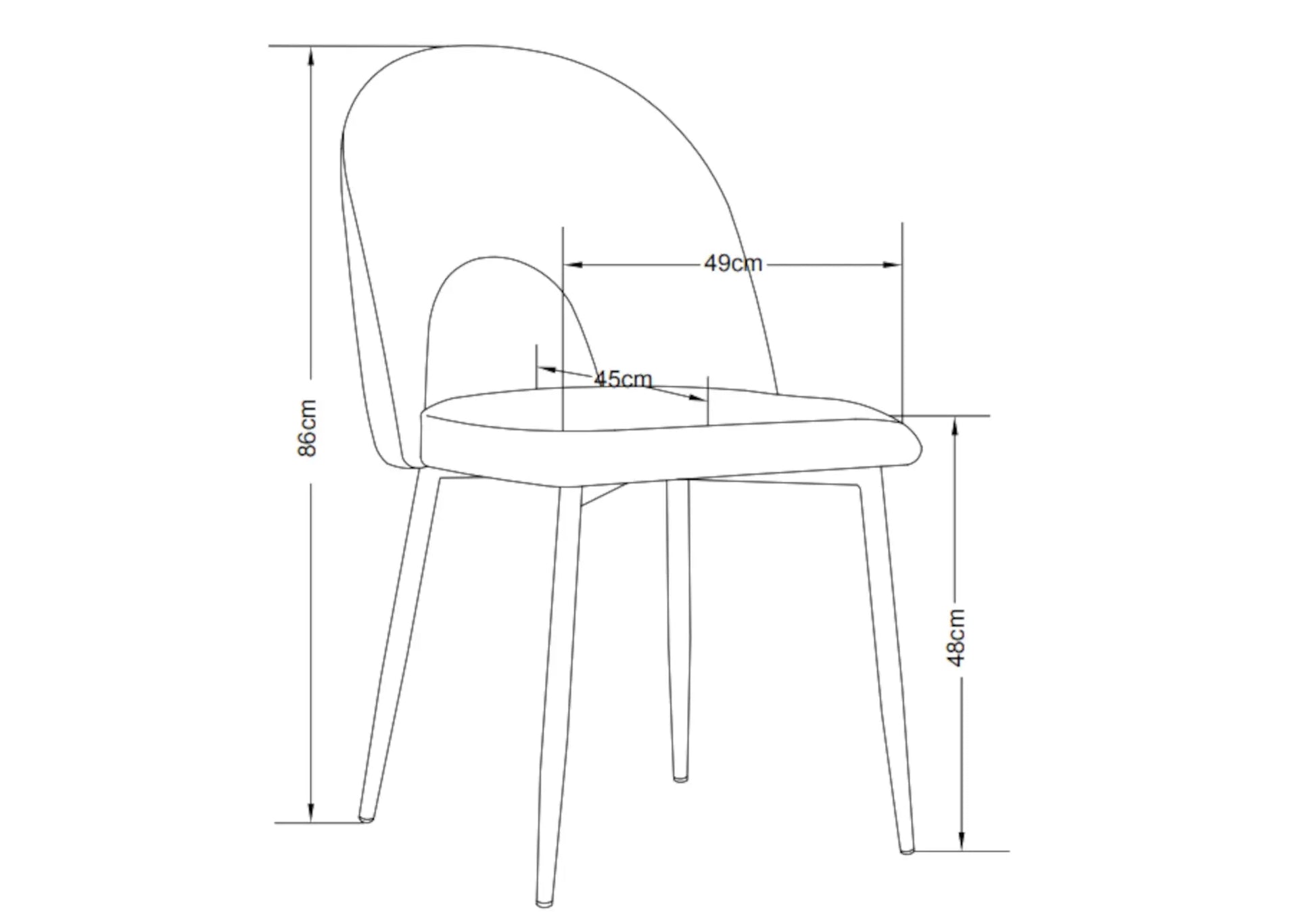 Chaises dorées chenille moka TALIA (lot de 4) New Design