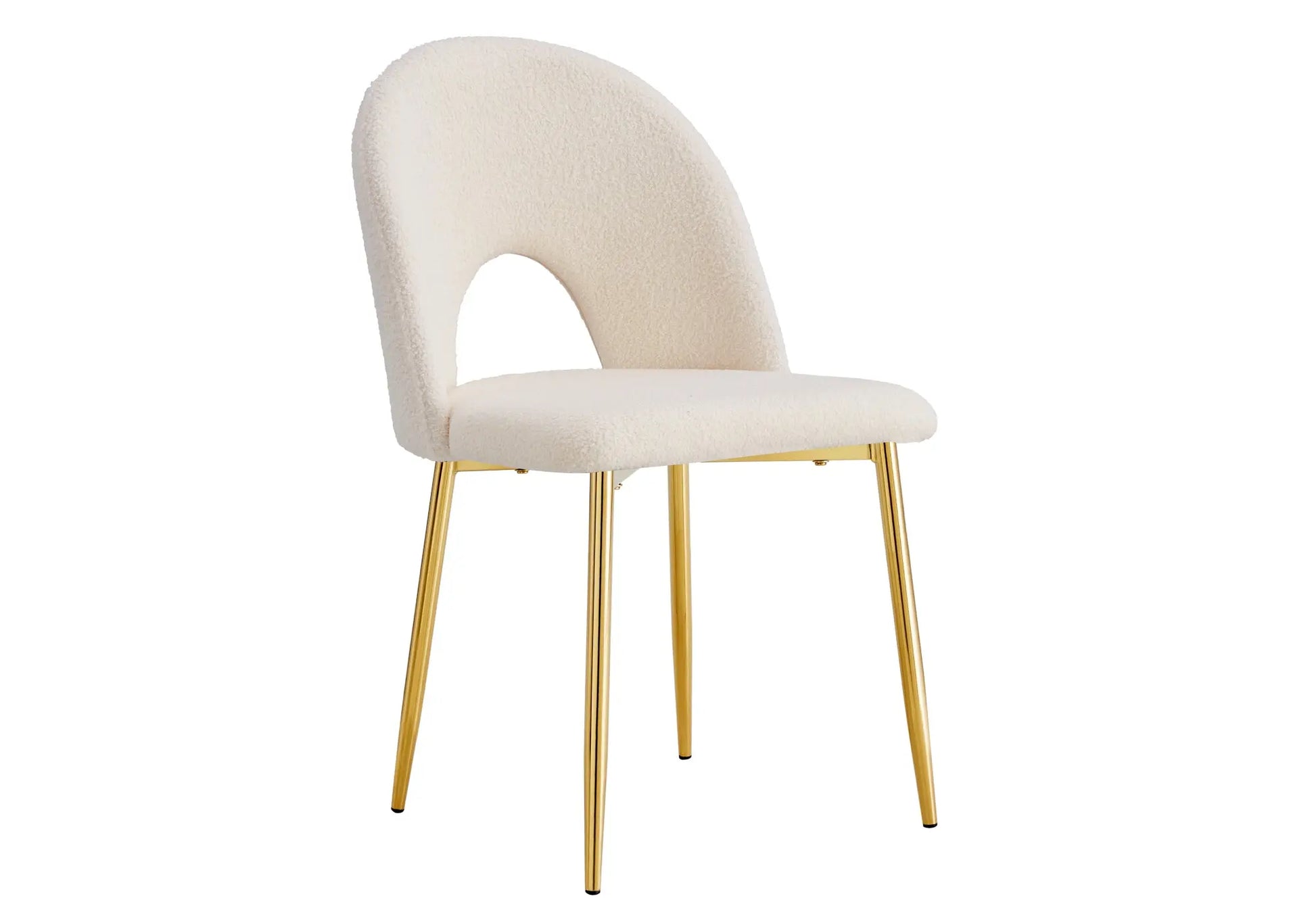 Chaises dorées doudou beige TALIA (lot de 4) New Design