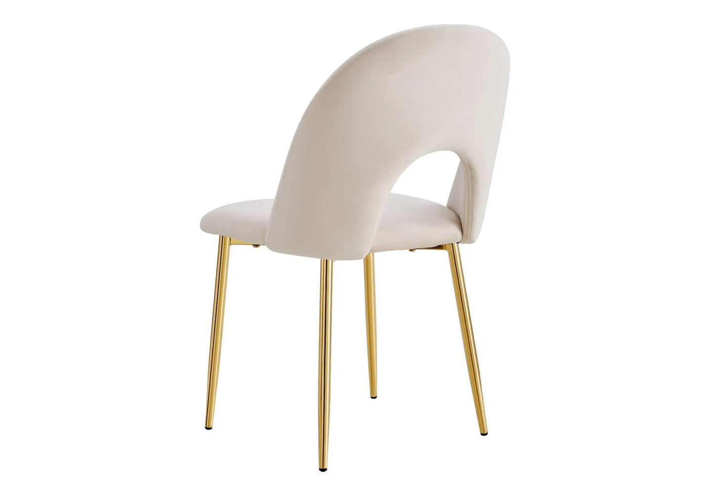 Chaises dorées velours beige TALIA (lot de 4) New Design