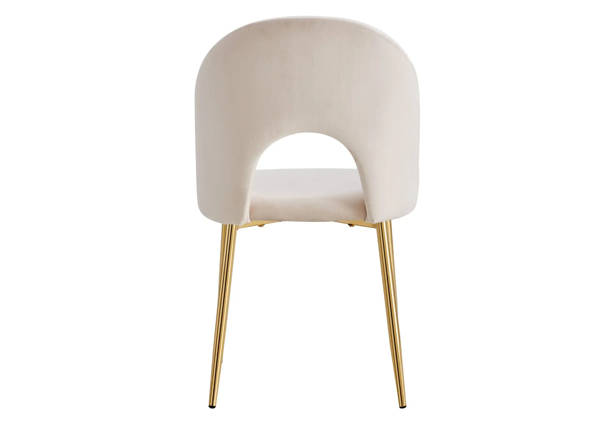 Chaises dorées velours beige TALIA (lot de 4) New Design