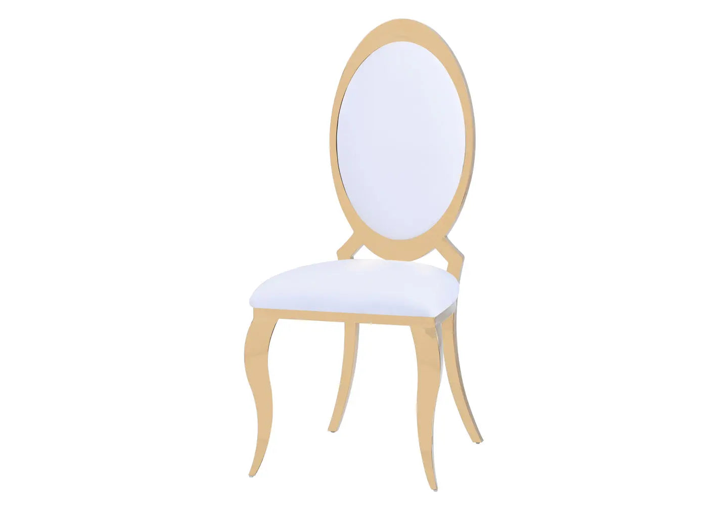 Chaises médaillon dorée blanc ÉVI (lot de 4) New Design