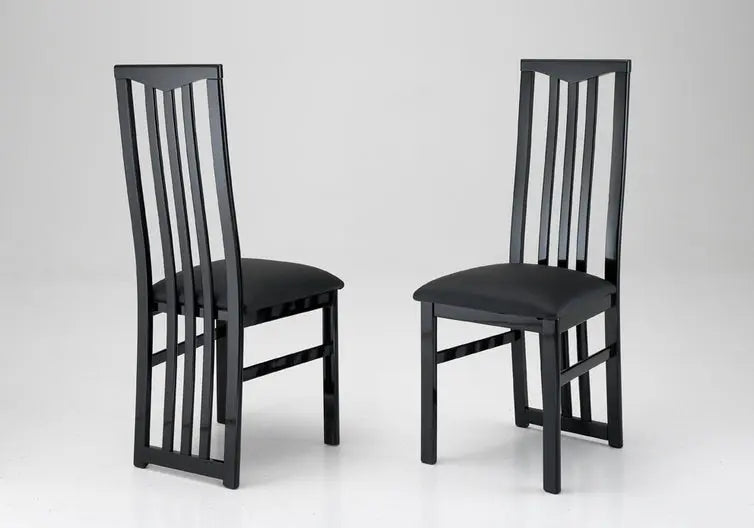 Chaises noir ROMA (lot de 2) Italian Mobili