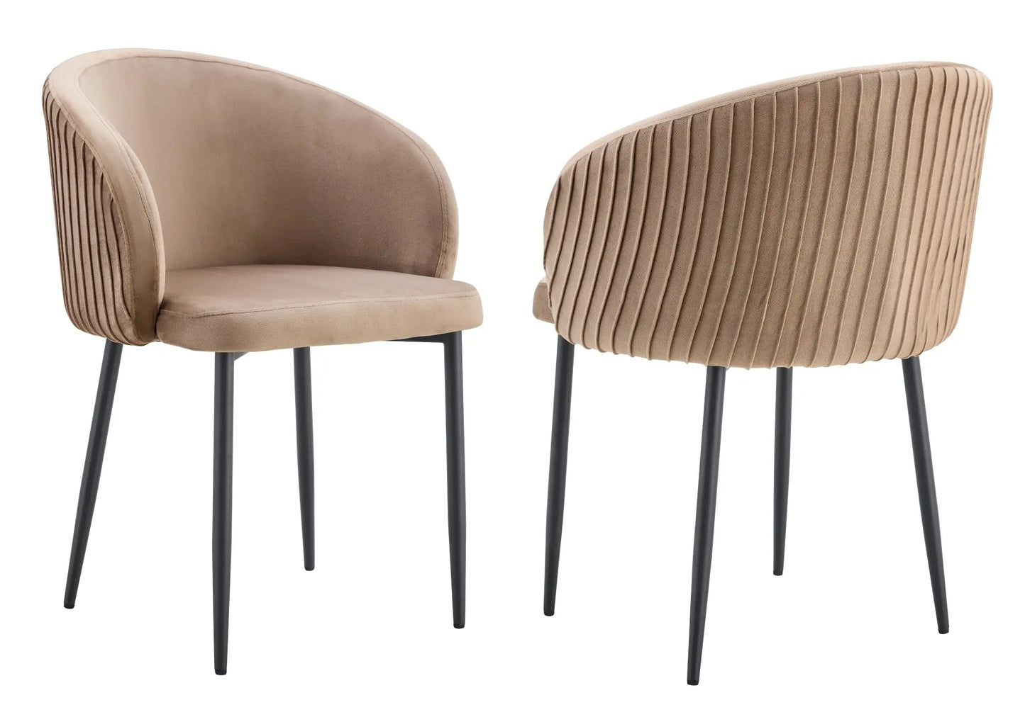 Chaises noir velours beige NESS (lot de 2) New Design