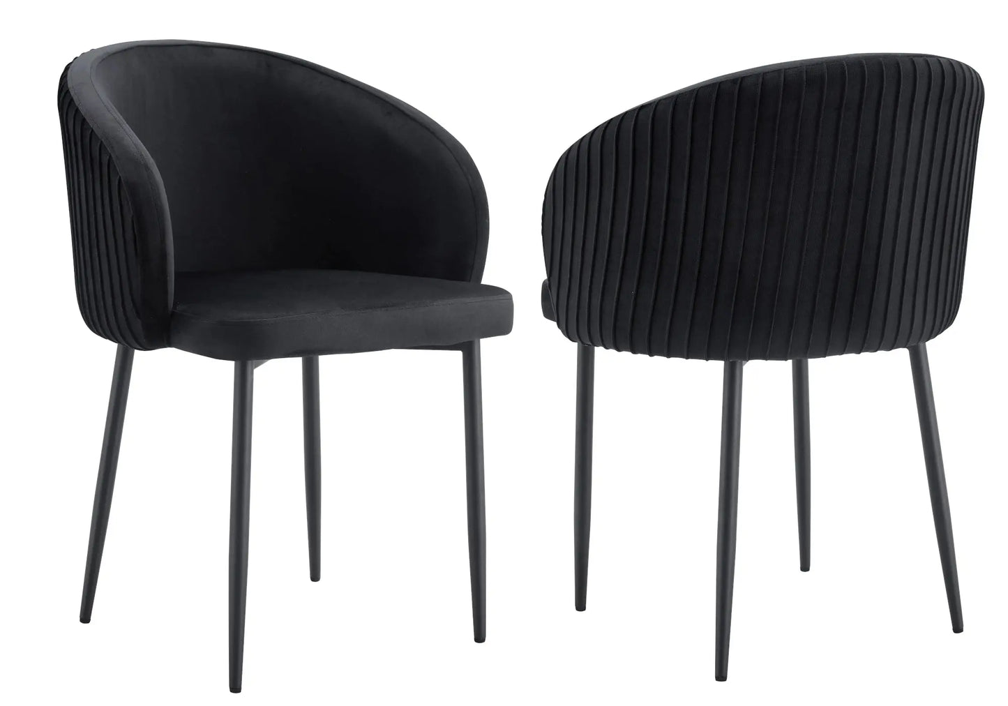 Chaises noir velours moka NESS (lot de 2) New Design