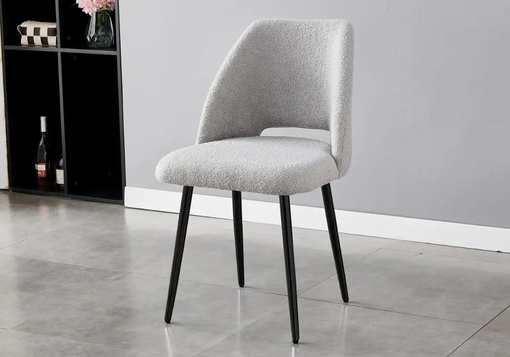 Chaises noires gris LEONI (lot de 4) New Design