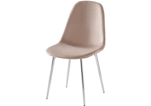 Chaises scandinave chrome taupe LOA New Design