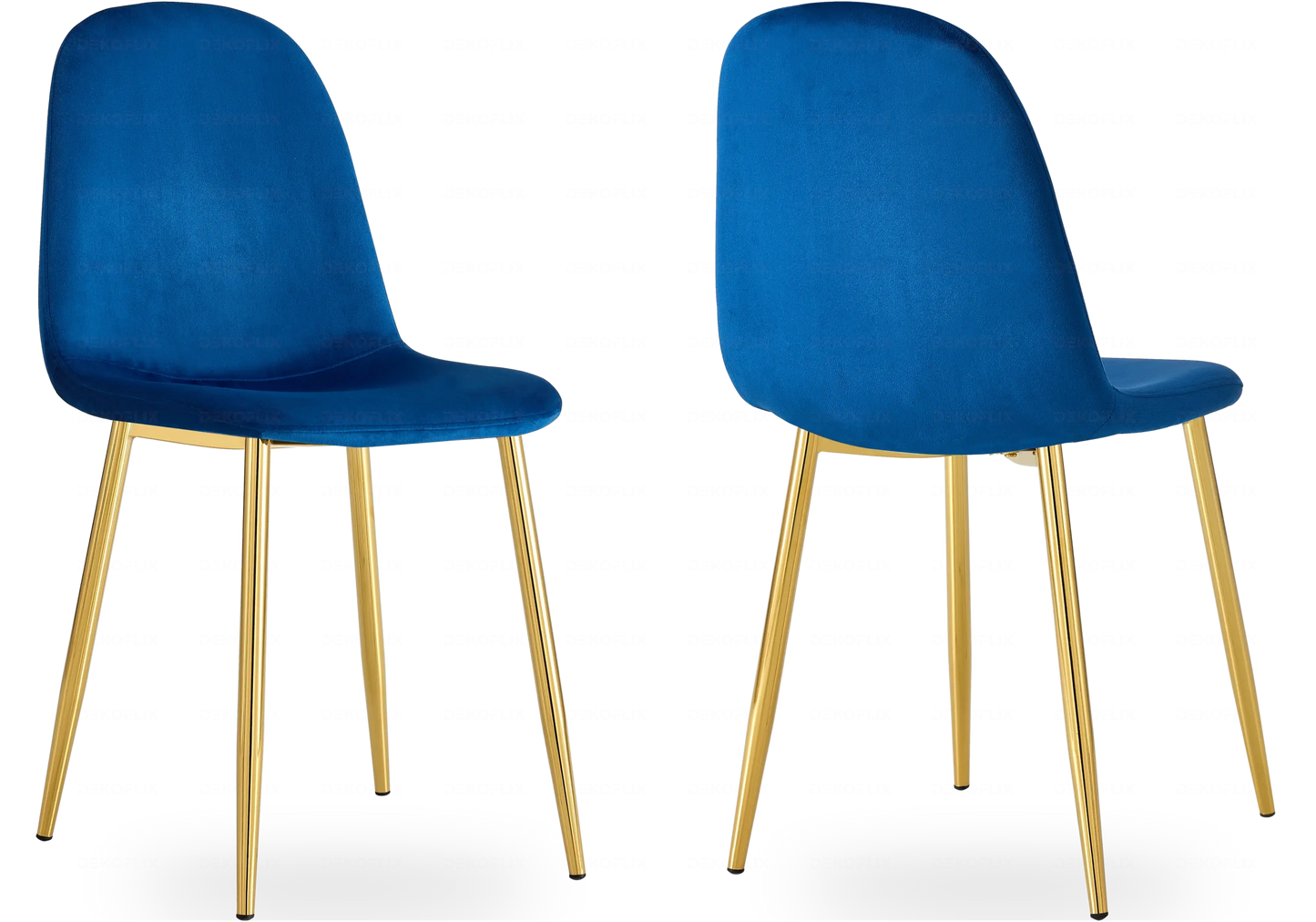 Chaises scandinave dorée bleu LOA New Design